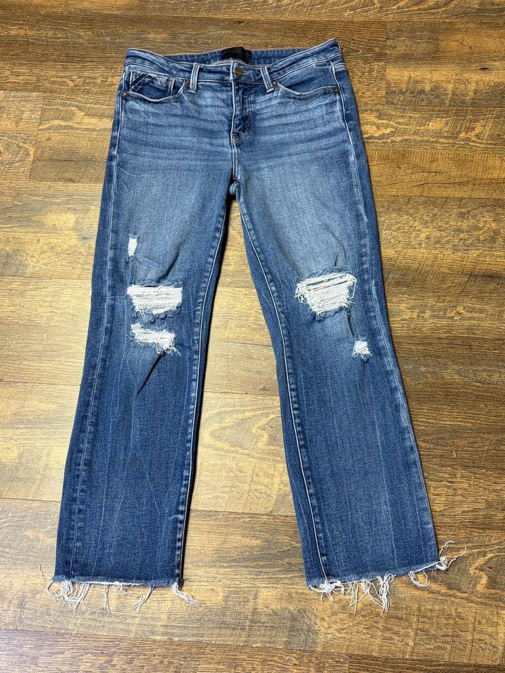 Buckle Black Fit 53 Cropped Straight Jeans Womens 28x28 (27) Blue Denim Stretch